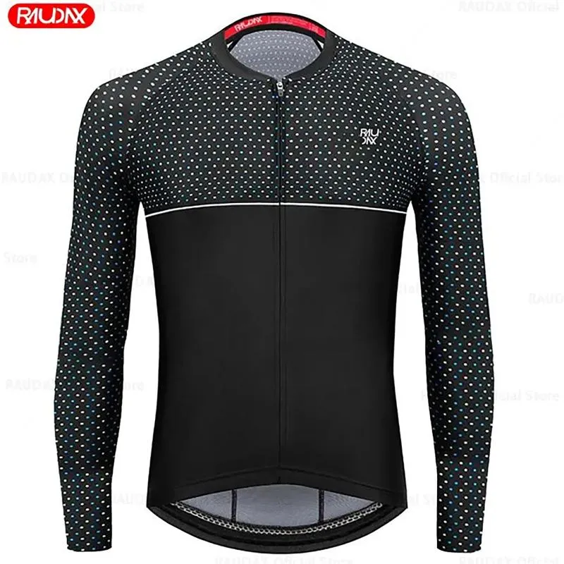 Racing Jackets Men Summer Breathable Long Sleeve Cycling Jerseys MTB Bicycle Clothing Spring Autumn Mountain Bike Tops