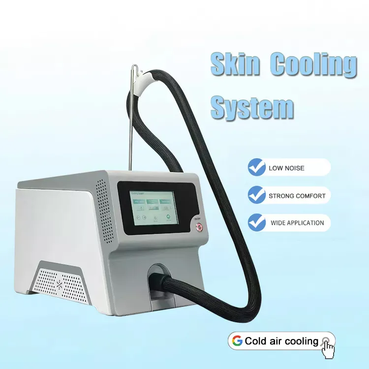 最新の機器Cryo Chiller Skill Cooler Machine Air Cooler Laser Skin Cooler Pain Air Cooling Devices -20C Cryo Skin Cooling Machen