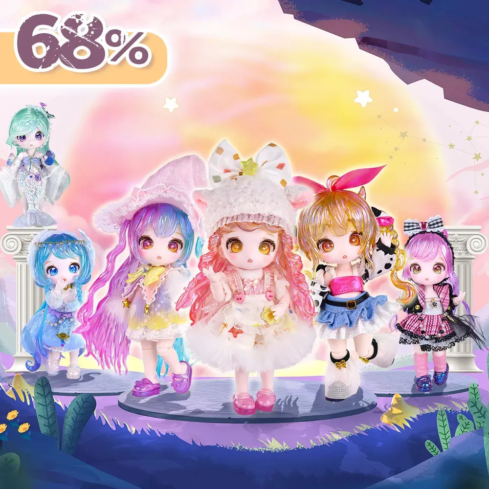 Blind Box Dream Fairy Season 2 13cm OB11 DOLL CAVELABLE Söt Kawaii Toy Figures Birthday Present For Kids 231025