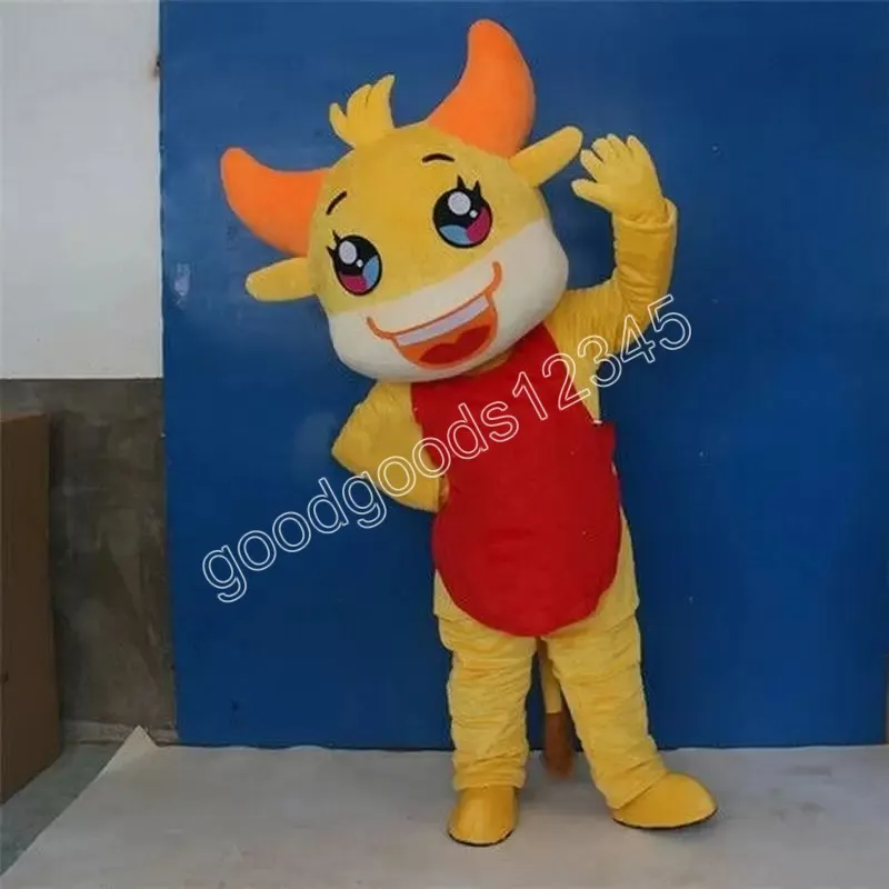 2024 Adult Size Cattle Mascot Costumes Halloween Fancy Party Dress