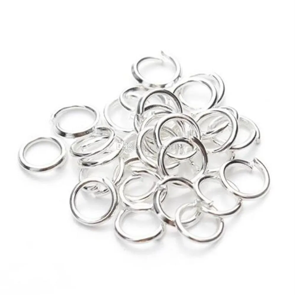 1000 Stück Schmuckverbinder, versilbert, 5 mm Biegeringe, Zubehör für DIY-Schmuck259O