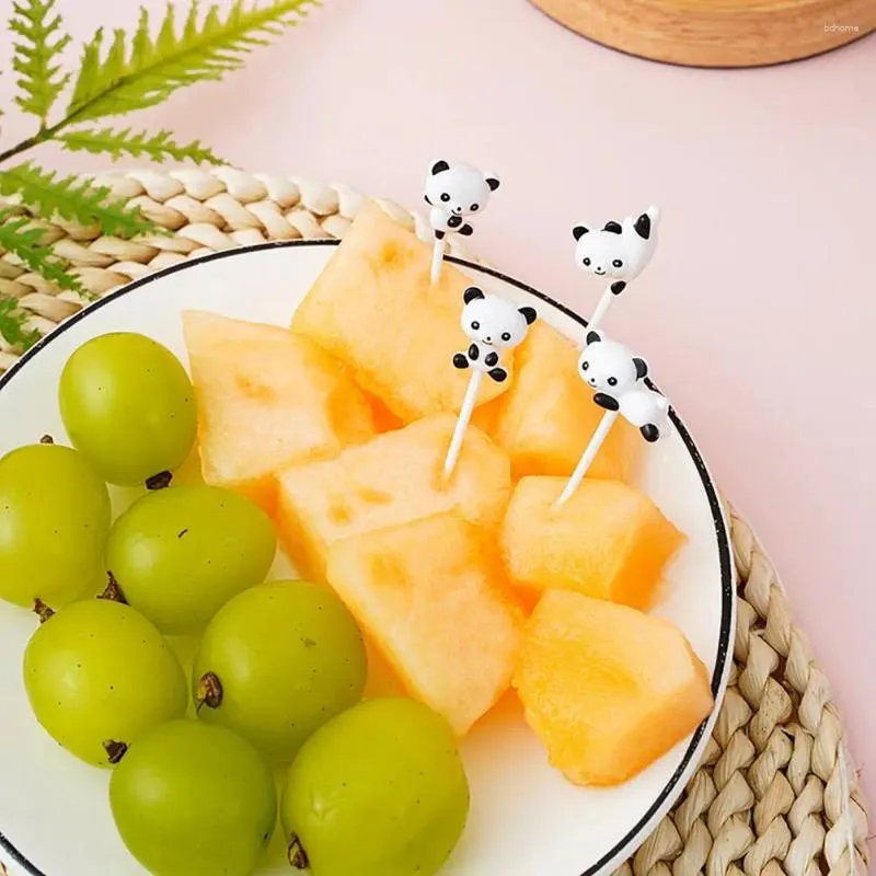 Fourchettes durables antiadhésives, fruits de Panda mignons, animaux amusants, accessoires pour enfants pour le déjeuner à l'école