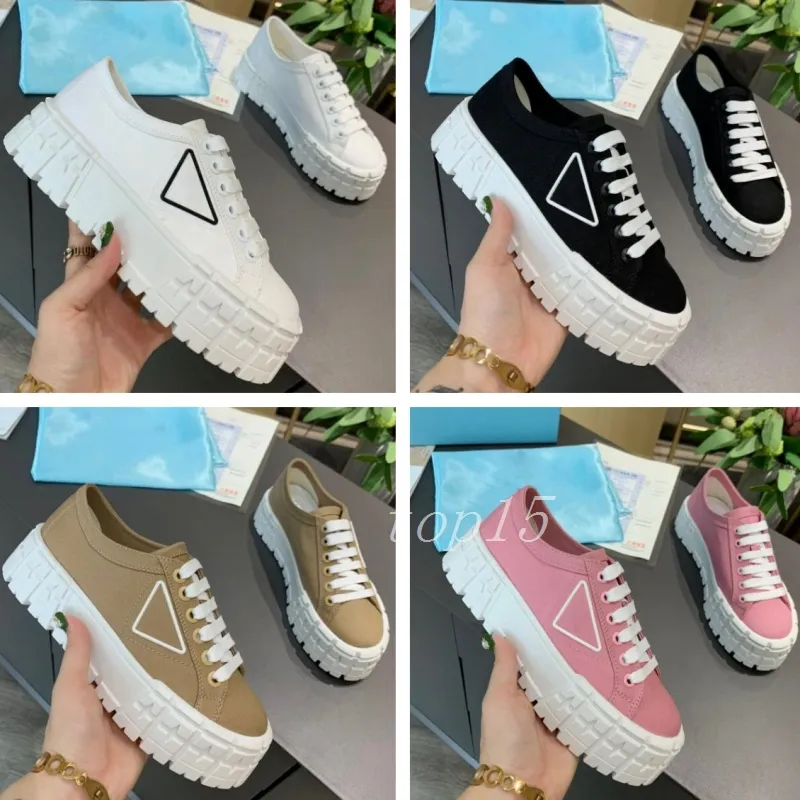 2024 Chaussures décontractées Chaussures de designer pour femmes Sports Voyage Mode Femme blanche Chaussures plates à lacets Baskets en cuir Tissu Gym Baskets Plate-forme Dame Baskets Taille 35-40