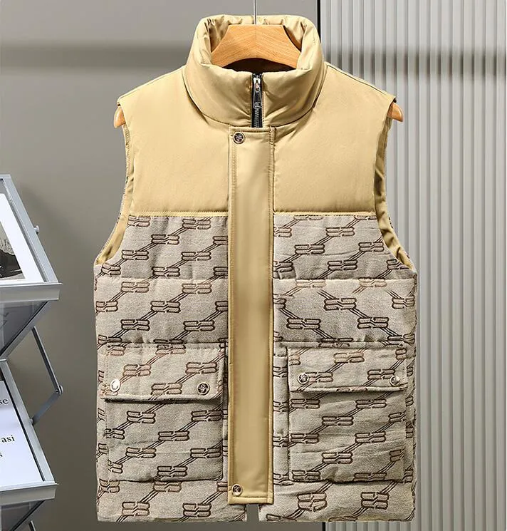 2023 gilet da uomo di design con cerniera denim piumino gilet piumino in cotone gilet da uomo senza maniche giacca invernale in jeans