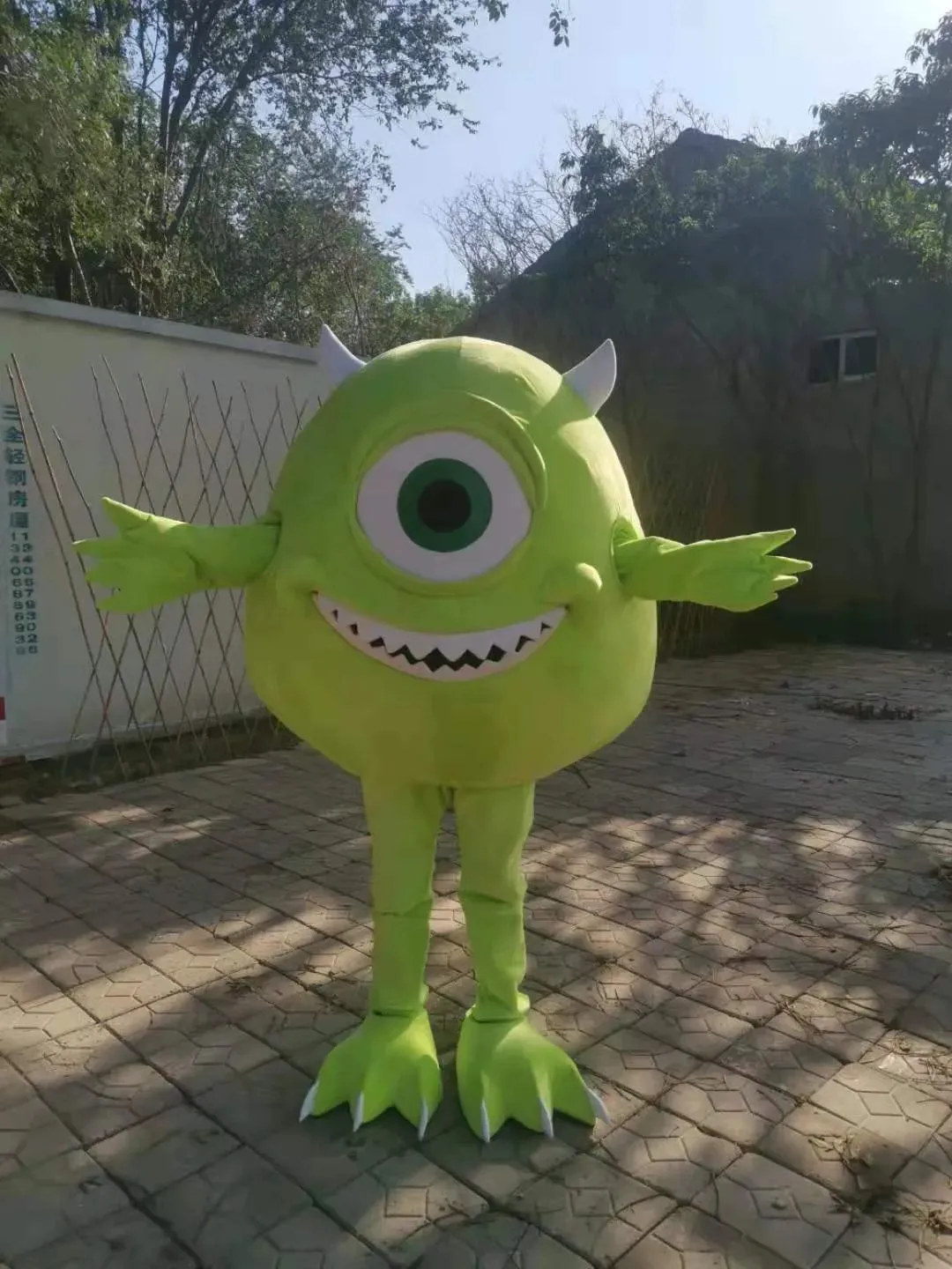 Halloween Mike one-eyed Mascot Costume Cartoon Fruit Anime theme character Christmas Carnival Party Fancy Costumes Adults Size Outdoor Outfit