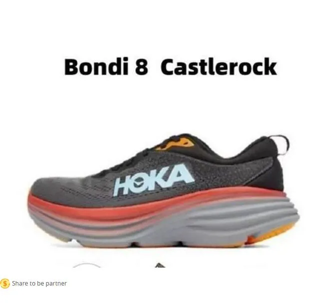 2023 Hoka Chaussures de course Clifton 8 Coussinés Stable Designer Baskets Bondi Bondi8 Triple Noir Blanc Hokas Free Run Road People Training Formateurs pour Menfds