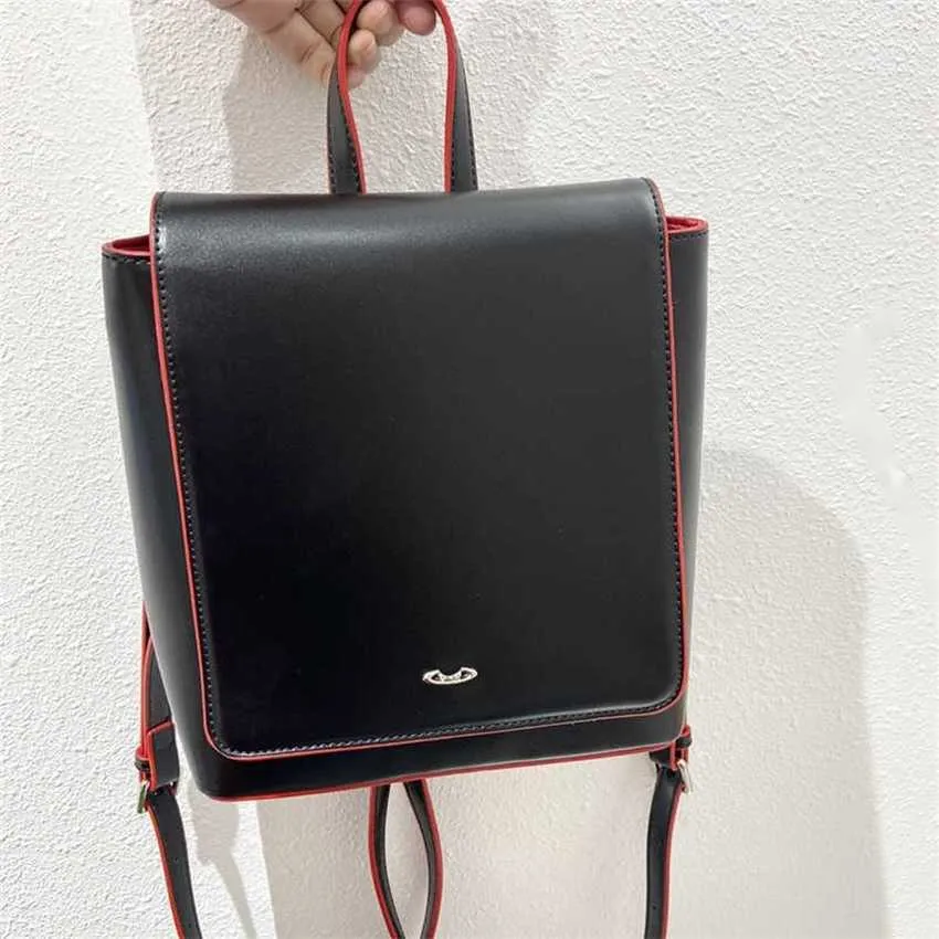 Zaino nero Chic Vivi Borsa rossa per il tempo libero Borsa versatile da donna di design Borsa per libri scolastici di grande capacità in tinta unita Borsa da viaggio per la scuola Zaino da viaggio 230809