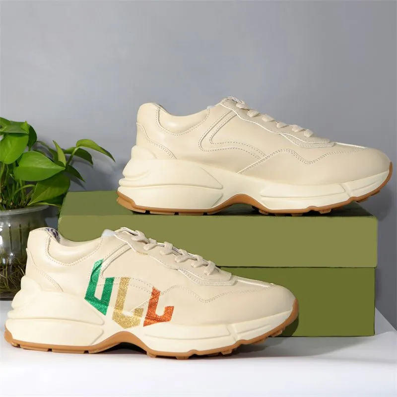 Genuine Men Sport Shoes Leather Breathable Vintage