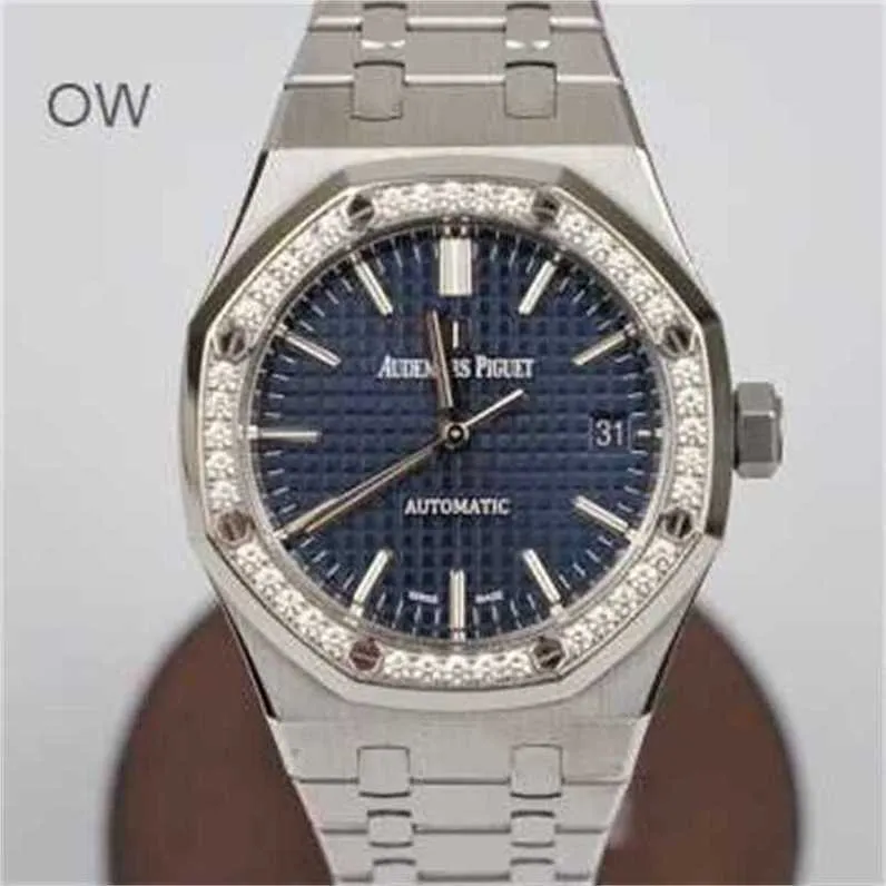 Royal Oak Offshore Audpi Mechanical Watch Men's Sports Fashion Wristwatch Series 15451or Automatic Unisex 37mm Gauge 18k Rose Gold Diamond Set WN-OA0F