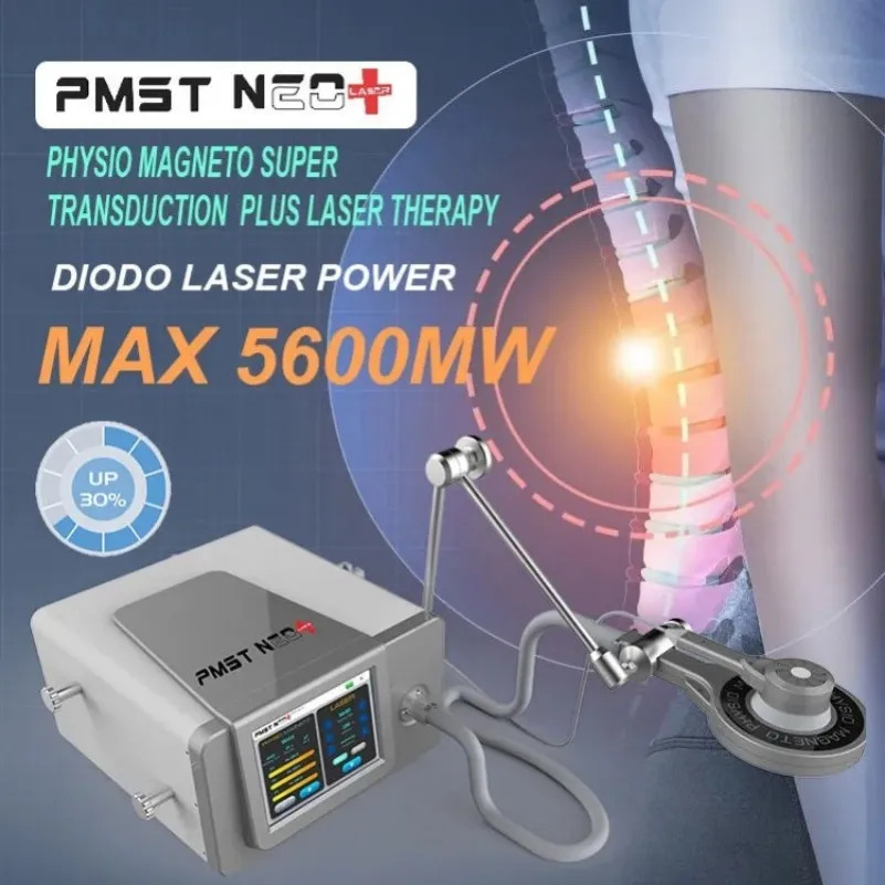 リハビリテーションセンタースポーツ怪我のための磁気およびレーザー療法の使用疼痛緩和PMST Neo Plus Physio Magneto extrocorporeal理学療法マシン