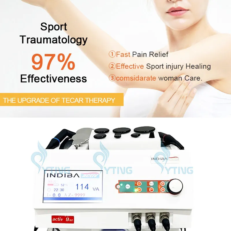 CET RET Radiofrekvens Tecar Indiba Body Slimming Machine Fat Reduction Skin Drawing fysioterapi smärtbehandling