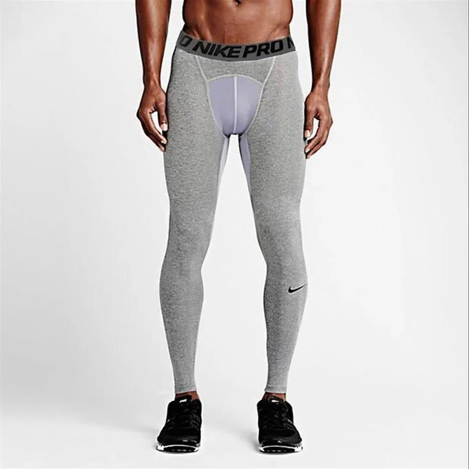 Męskie długie legginsy Kompresja siłowni Szybkie suche rajstopy fitness jogging sportowe sporne spodnie Leggings Running Mant227D