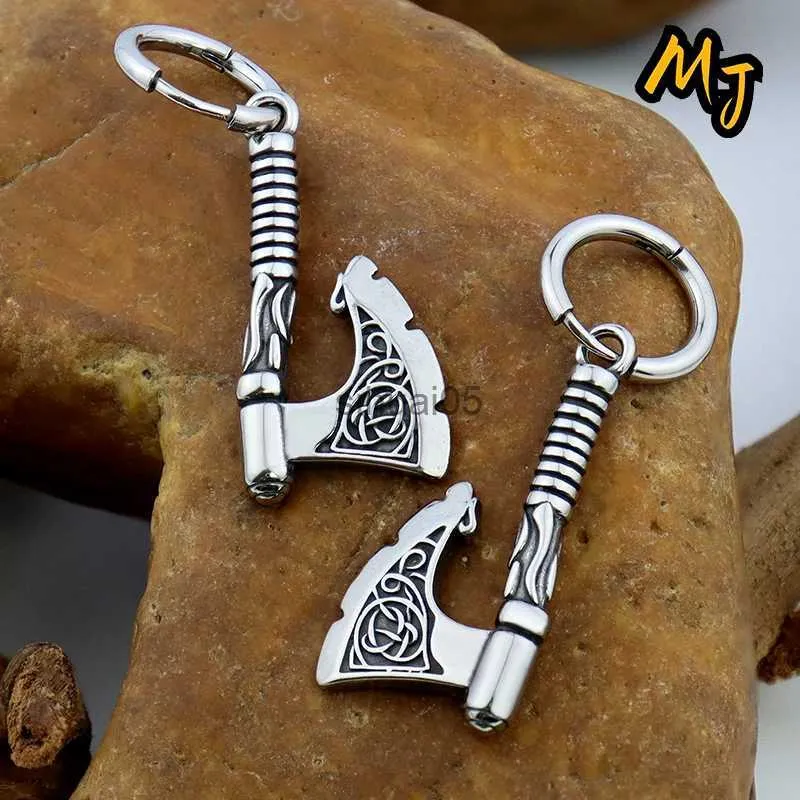 Stud Retro Nordic Vikings Axe Earrings Man Punk Hiphop Style Stainless Steel Male Earring Fashion Women Ear Scandinavian Jewelry Gift YQ231026