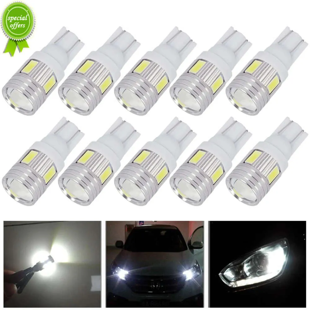 New 10 PCS Car LED SIgnal Light T10 W5W 5W5 194 Bulb 12V 7000K White 5630 SMD Auto Interior Dome Reading Door Wedge Side Trunk Lamps