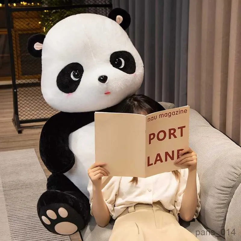 Gefüllte Plüschtiere Pandabär Puppe Plüschtier Cartoon Zootier Stehendes Peluche Umarmbares Kindertröstendes Geschenk