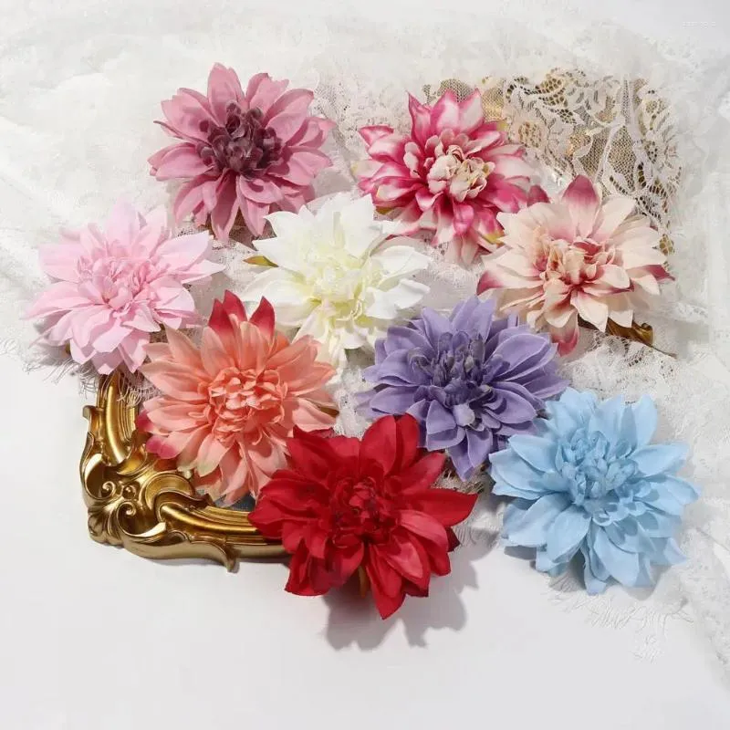 Decorative Flowers Unique Portable Beautiful 9 Colors Realistic All Chrysanthemum Handicraft Simulation Flower Wear-resistant