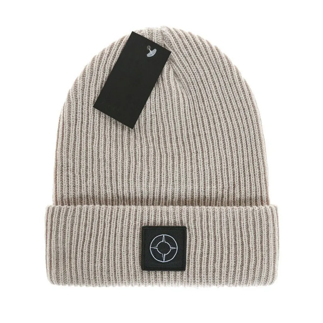 Mütze Designer Beanie Luxus Island Beanie Hut Temperament Vielseitige Mütze Strickhut warmer Buchstaben Stein Design Hut 17 Farben F-14