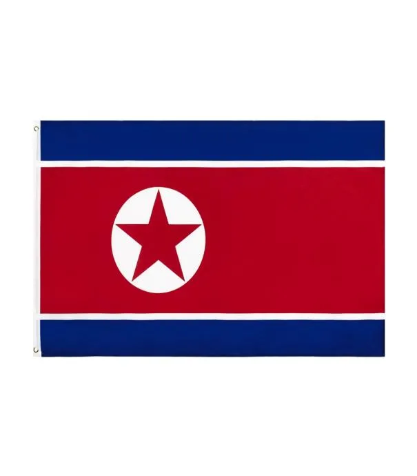 在庫3x5ft 90x150cmハンギングナショナルPRK KP NK北朝鮮フラグバナー