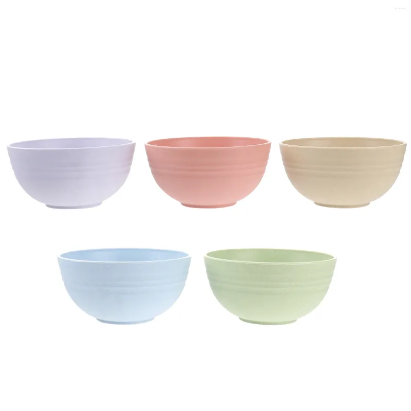 Dinnerware Sets 5pcs Unbreakable Cereal Bowls Lightweight Bowl For Children Rice Soup Salad Dishwasher Microwave Safe 12cm