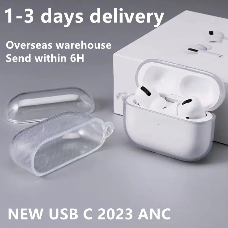 USB C لـ AirPods Pro 2 2023 إكسسوارات سماعة رأس الجيل الثاني Airpods 3 غطاء أذن واقي من سماعات الأذن مع سماعة Bluetooth