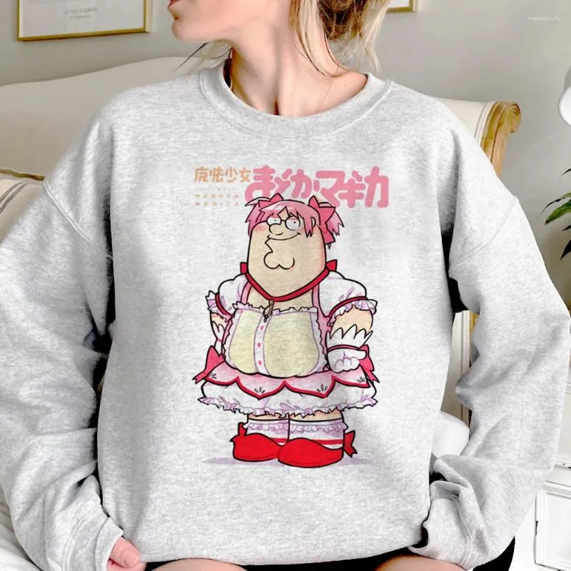Kvinnors hoodies Puelle Magi Madoka Magica Women Harajuku Långärmad topp Anime Fleece Sweatshirts Pullover Female