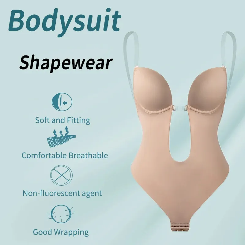 Clear Strap Shaping Bodysuit, Shapewear