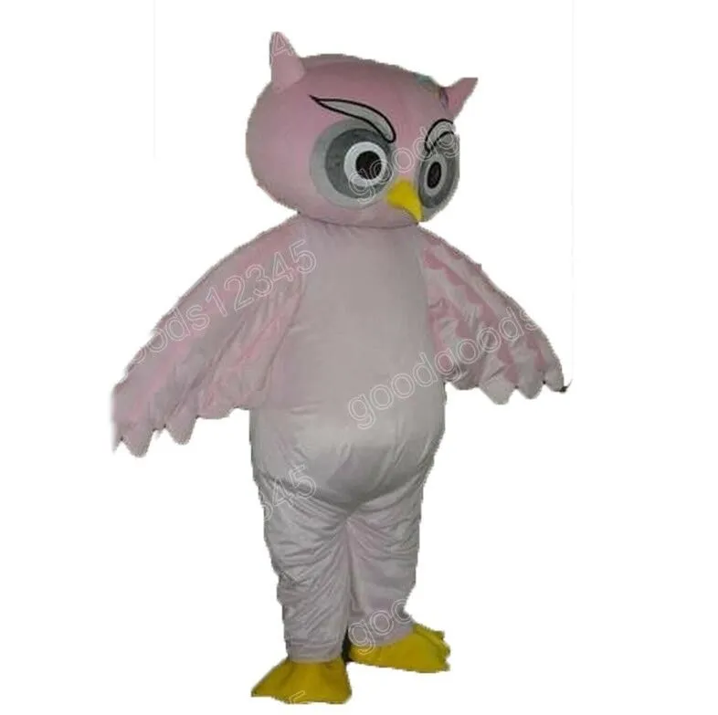 2024 mascote de coruja rosa fantasia de halloween vestido de festa desenho animado carnaval carnaval natal publicidade festa traje de fantasia
