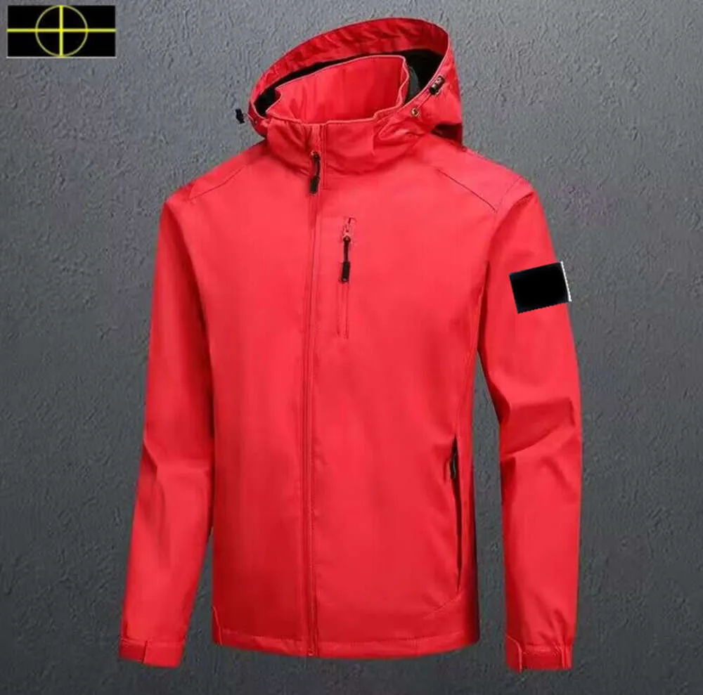 Designer jacket plus size coat Spring and Autumn Mens Stand Collar Hooded Solid Mens Casual Windproof Stones Island Outdoor cp Jackets Coat New Hot Shirt Large S-4XL 95