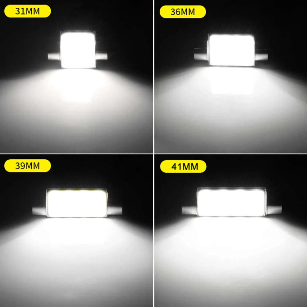 10x Super Bright C5W LED Bulbs - Car Interior Lights, Festoon Dome ...