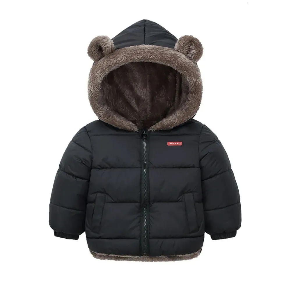 Para baixo casaco inverno engrossar crianças jaquetas meninas casacos meninos jaquetas mais jaquetas de lã criança com capuz outerwear infantil crianças roupas 231025