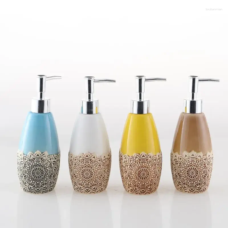 Liquid Soap Dispenser 1 PC 320 ml Ceramics European Style Shampoo Bottles Armband Hand badrumstillbehör