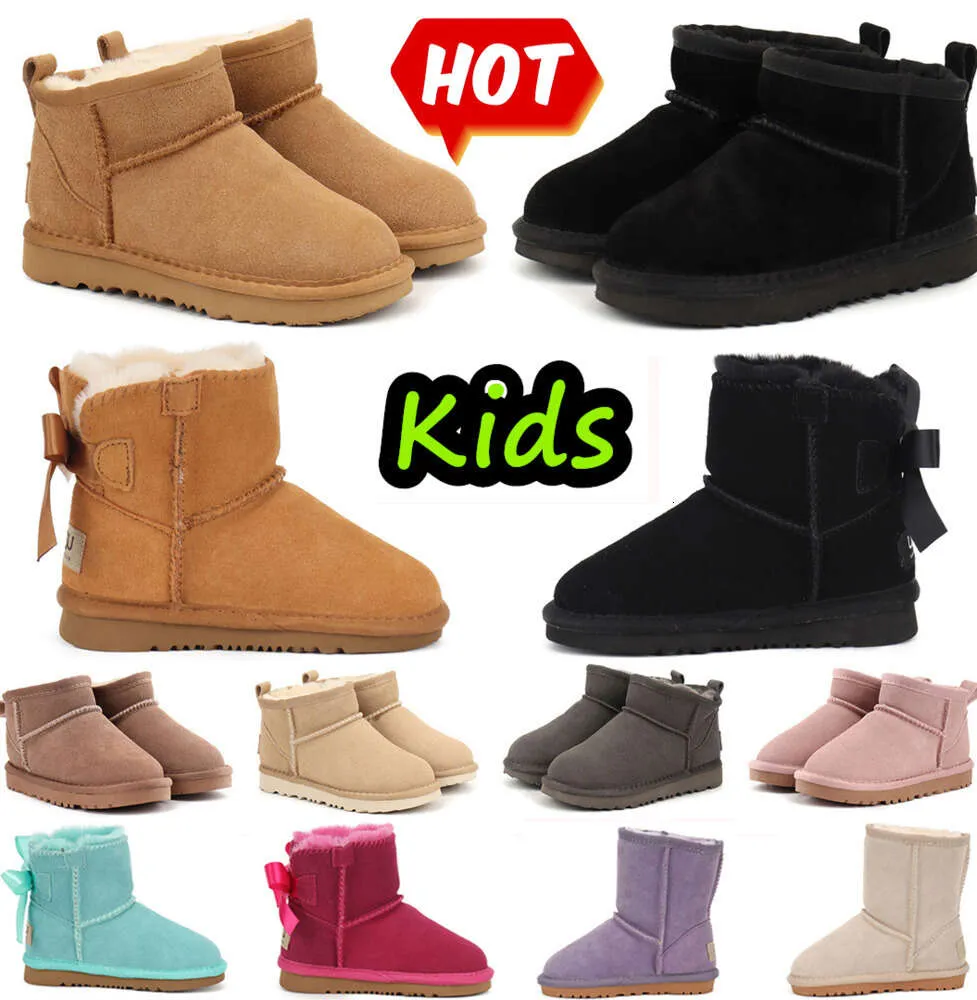 Bottes enfants Kid Tasman pantoufles enfant en bas âge Australie botte de neige enfants chaussures hiver classique Ultra Mini bébé garçons filles bottines enfant fourrure daim jgkg