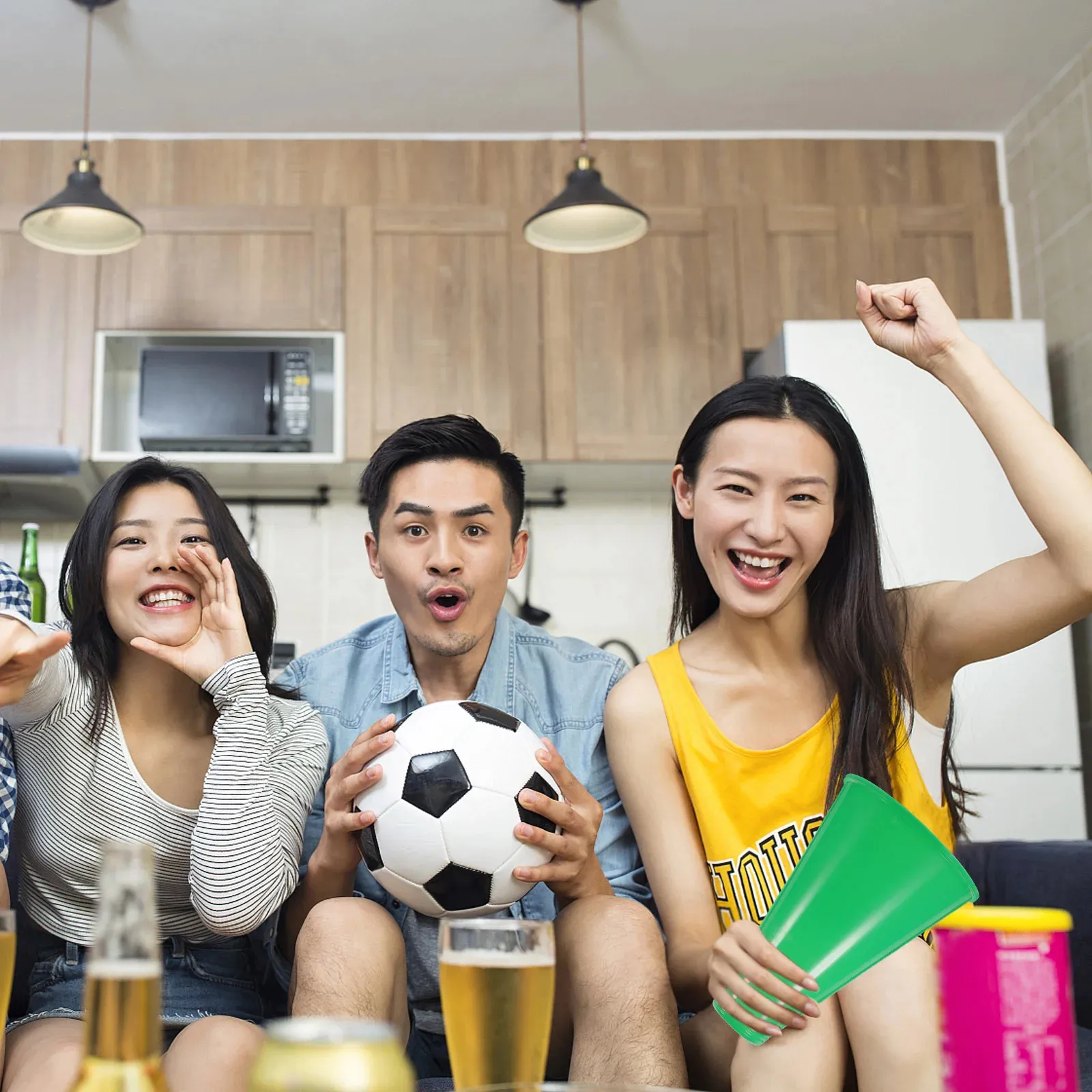 Mini Cheerleading Stunt Stand Horn Set 2 Party Megaphones With Noise