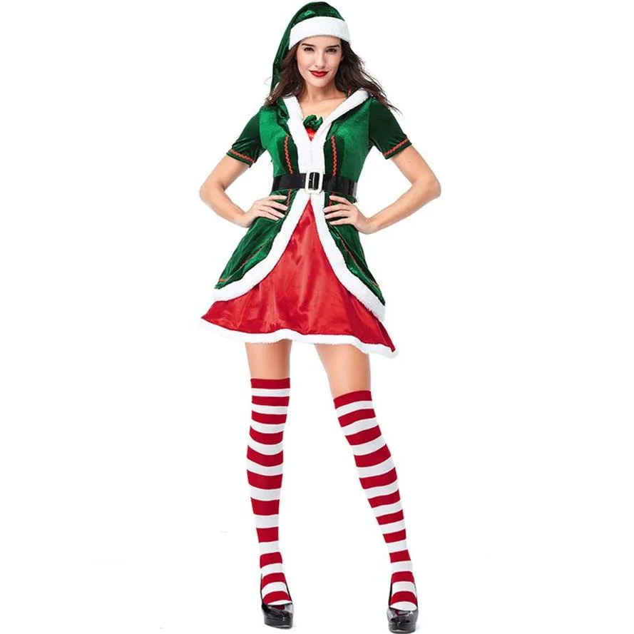 Lcw donna Nuovo design Natale Halloween Manica lunga Costume di Natale Babbo Natale Confezione Spessa Festa per uomo adulto Spettacolo Elfo Dr320V