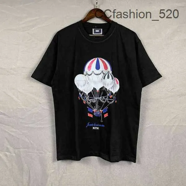 Kith t Shirt Kith Hot Air Balloon Kith T-shirt Men Women Fashion Casual Loose Women's Men's t Harajuku RV59