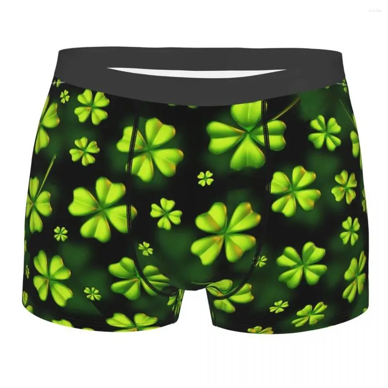 アンダーパンツ3D 3次元のクローバーパターンHomme Panties Men's Underwear Courfect Shorts Boxer Briefs