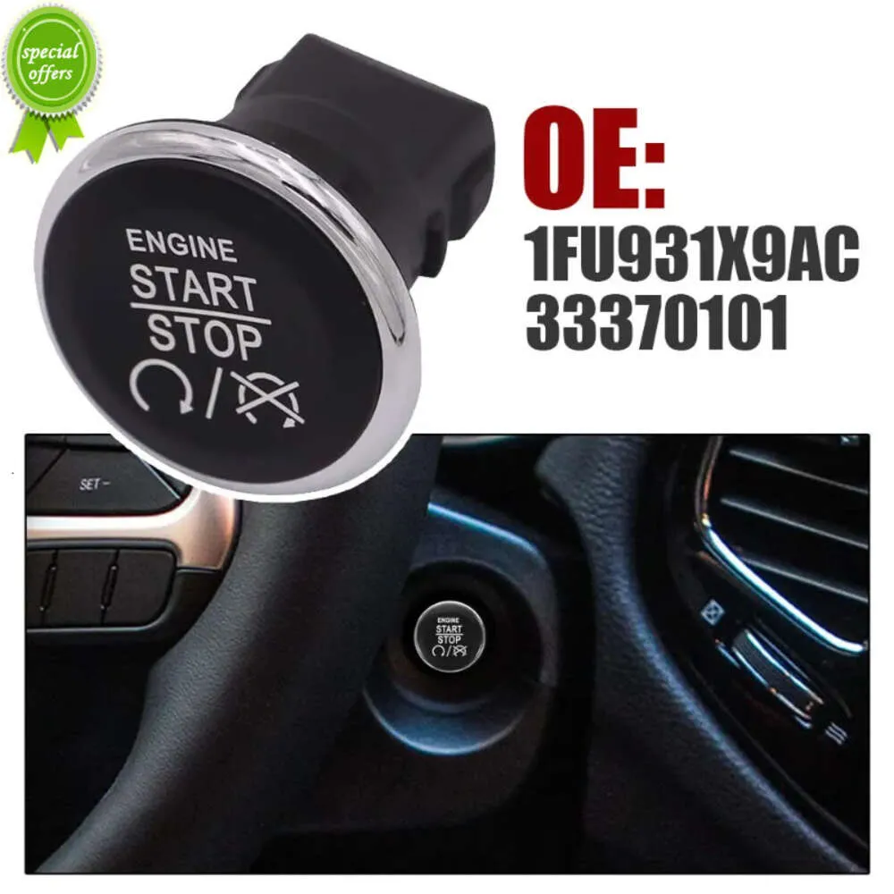 Nouveau commutateur de bouton d'arrêt de démarrage de moteur de voiture 1FU931X9AC 33370101 accessoires de commutateur de bouton de démarrage à une clé de moteur automatique pour Dodge Challenger