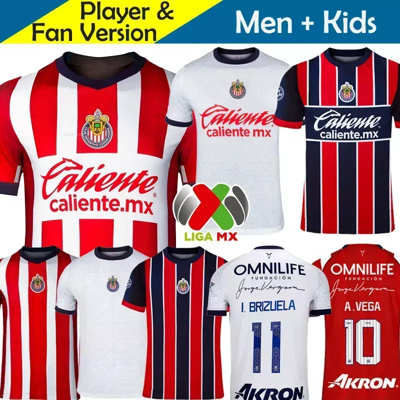 22 23 Chivas Guadalajara Soccer Jerseys Kit Kit Camisetas Futbol 2023 2024 Piłka nożna Playing Wersja 24 bramkarza Strona główna 3rd Guzman A.Vega Belt