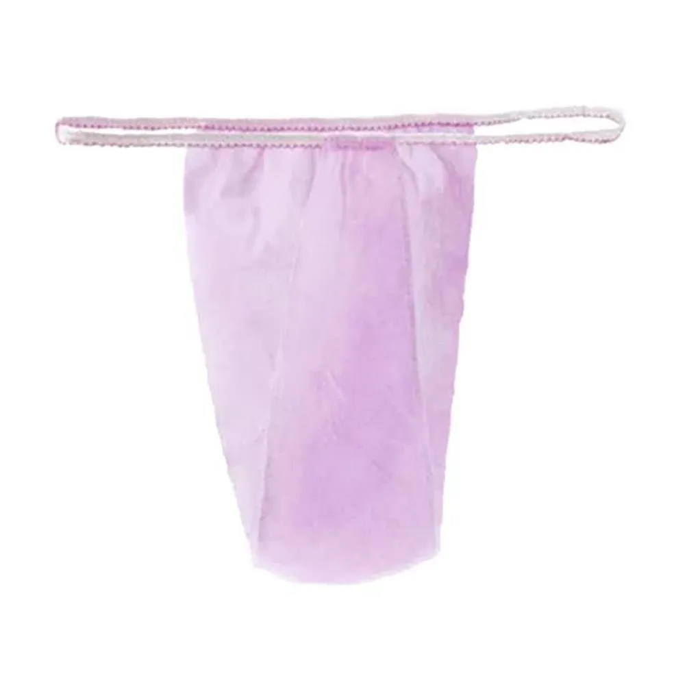 Kvinnors trosor 100 st för kvinnors spa t thong salong individuellt lindade mjuka underkläder med elastisk midjebands garvningsomslag D226Y