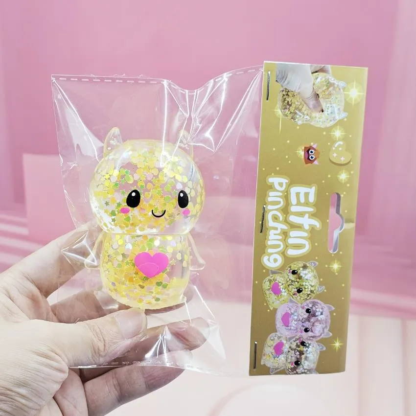 لطيف elfin sequin squishy squize slow rising toy toy antistress delsession delsession mochi sensory toys stree referial ball for adbly 2874