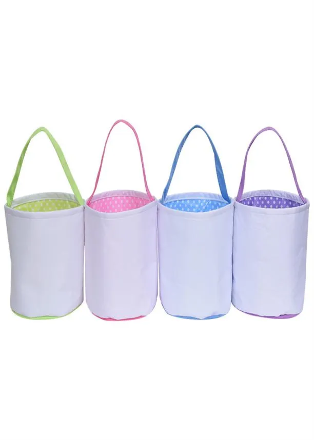 Easter Bunny Basket Blank Polyester Cloth Candy Egg Baskets for Easter Spring Party Kids Toys1641344