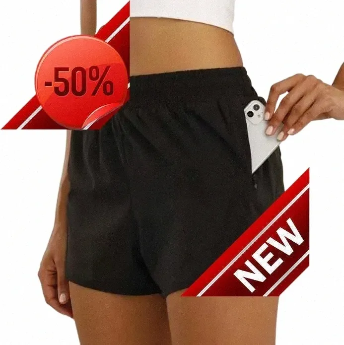 lulus Brand Womens Yoga Outfits High Waist Shorts Exercise Short Pants Fitness Wear Girls Running Elastic Adult Pants SpoESSh 29HZ#