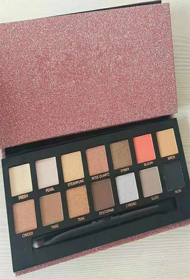 Maquillage moderne ombre à paupières Palette 14 couleurs fard à paupières limité avec pinceau rose fard à paupières 1664041