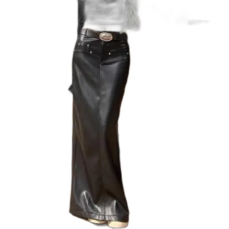 buy 2 / JUPE SIMILI CUIR ZARA AVEC CEINTURE