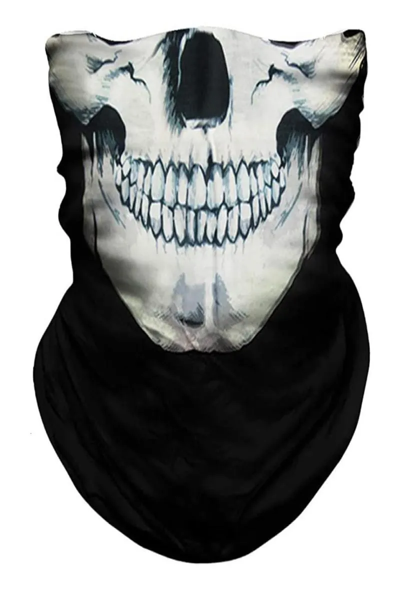 Skull druk magiczny szalik dla mężczyzn śmieszne maski z bandana oddychająca na twarz WITRPOOF SZALIVE DECORATION 9774474