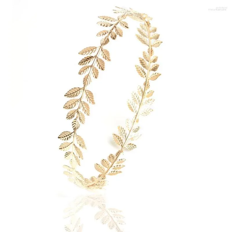 Hair Clips Tiara Charm Gold-color Leaves Shape Hairband For Wedding Party Jewelry Bridal Accessories Accessoire Cheveux Mariage