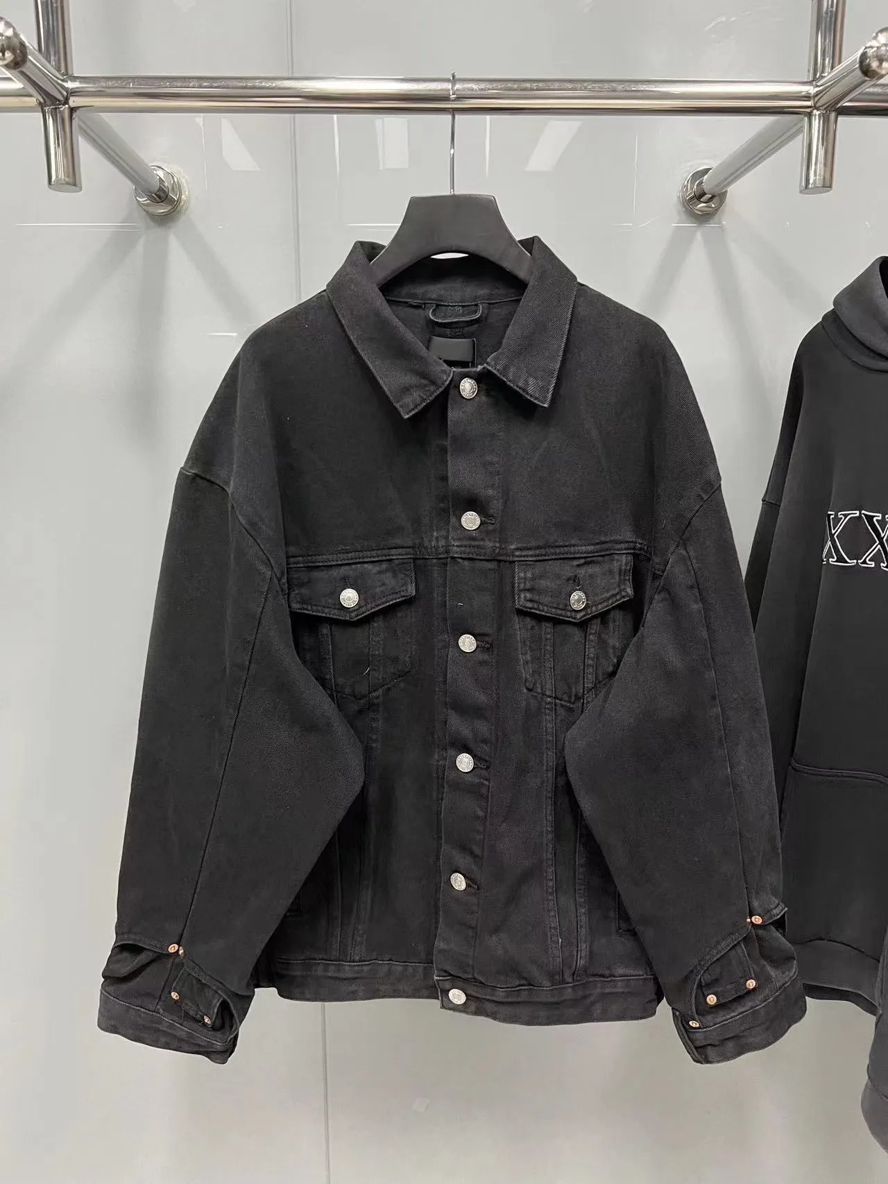 Fashion Brand Bale Workwear Jacket Coat Denim Patchwork Denim