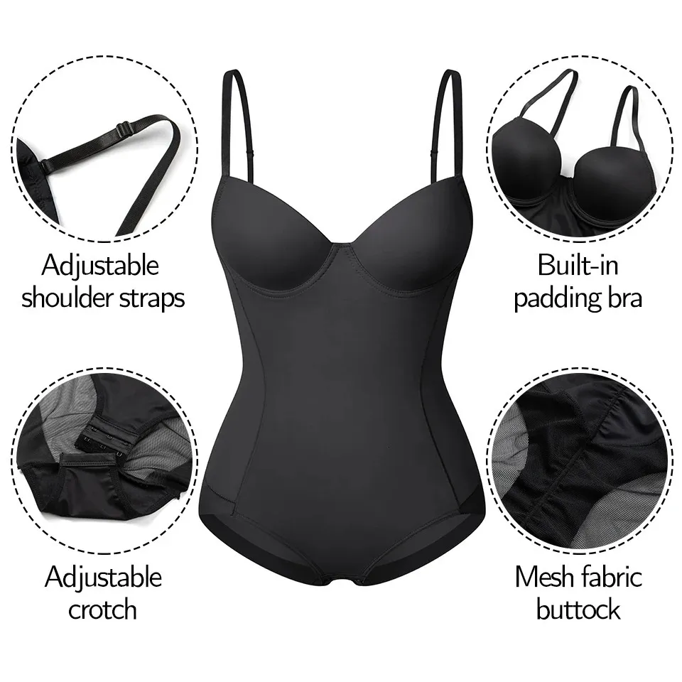 Women's Slimming Cami Shaper with Built in Padded Bra Tummy