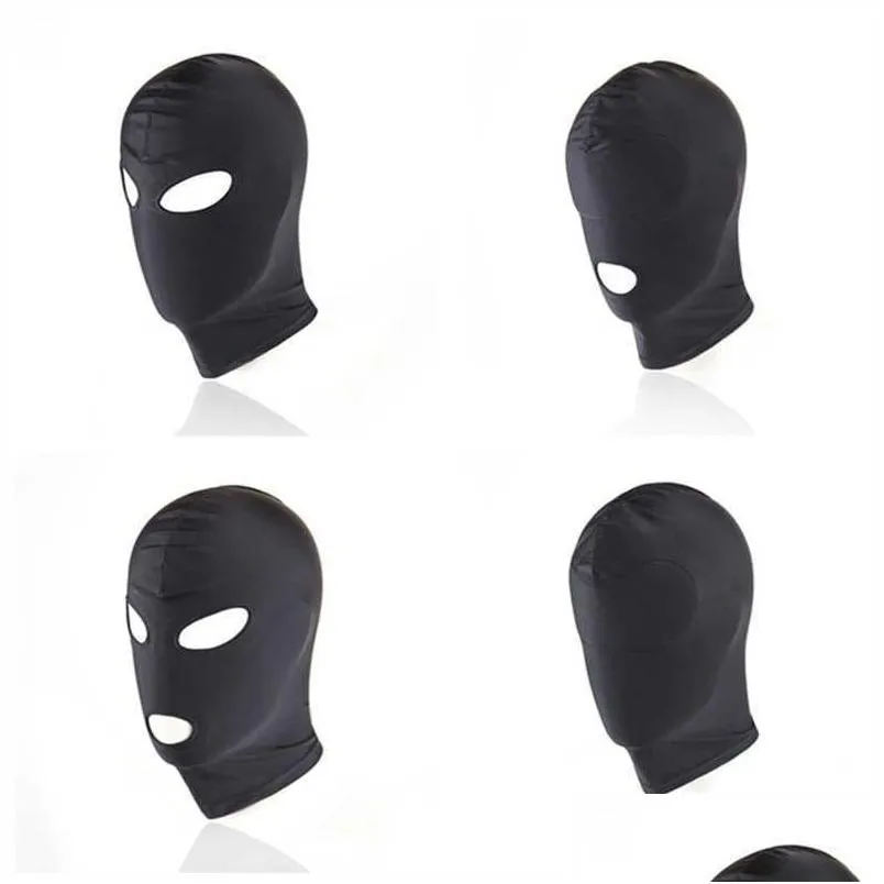 Party Masks Bdsm Gay Toys Fetish Mask Bondage Hood Adt Games Elastic Fabric Fl Head Restraint Erotic Toy For Women Men Q0818 Drop Deli Dhyi6