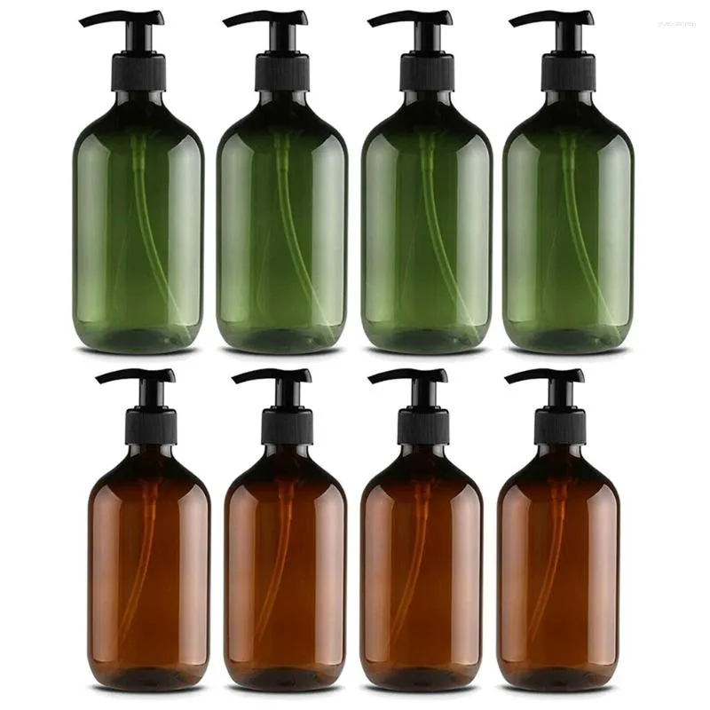 Dispenser di sapone liquido 4 pezzi Bottiglie con pompa a mano Flacone spray Bagno portatile Shampoo Balsamo Riutilizzabili Contenitori cosmetici da 500 ml